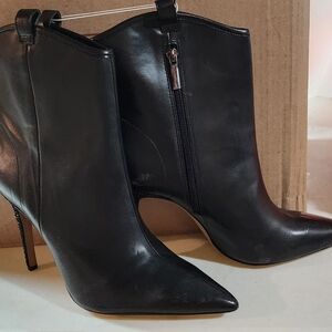 Black Stiletto Heeled Ankle Boots